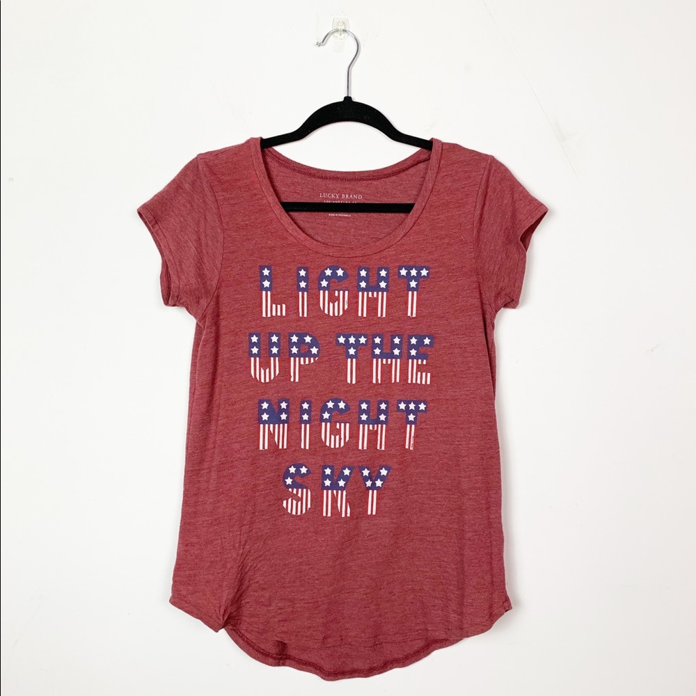 🍩Lucky Brand Light Up the Night Sky Graphic Tee
